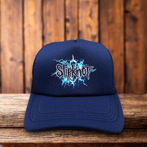 Slipknot Mens Trucker Hat Navy Snapback 90s Nu Heavy Metal Baseball Cap